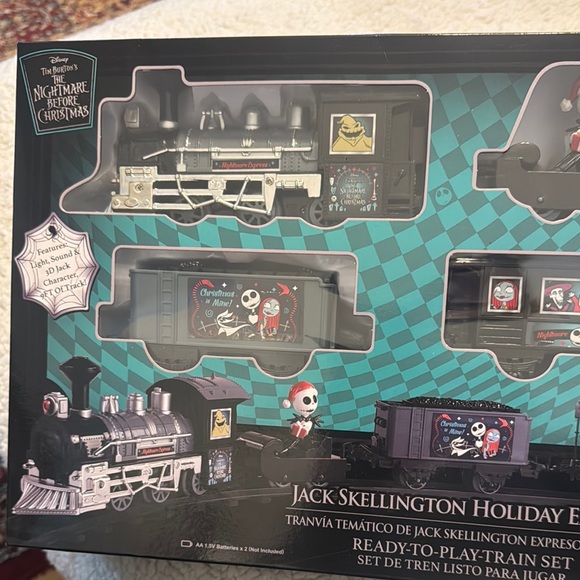 Disney Black and Silver Jack Skellington Holiday Train Set - Picture 3 of 6